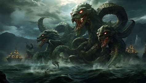 greek monster nine heads|Hydra 